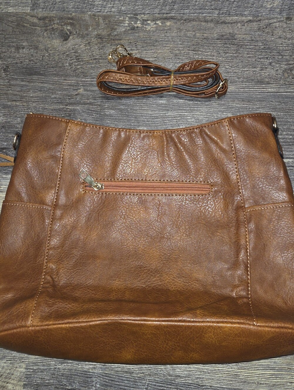 Faux Leather Tote Purse Bag -NEW - Picture 5 of 8